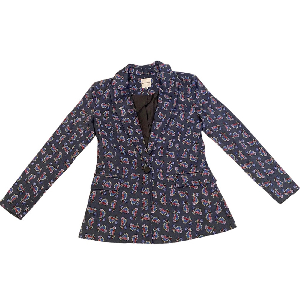 Navy Blue Silvian Heach Paisley Blazer